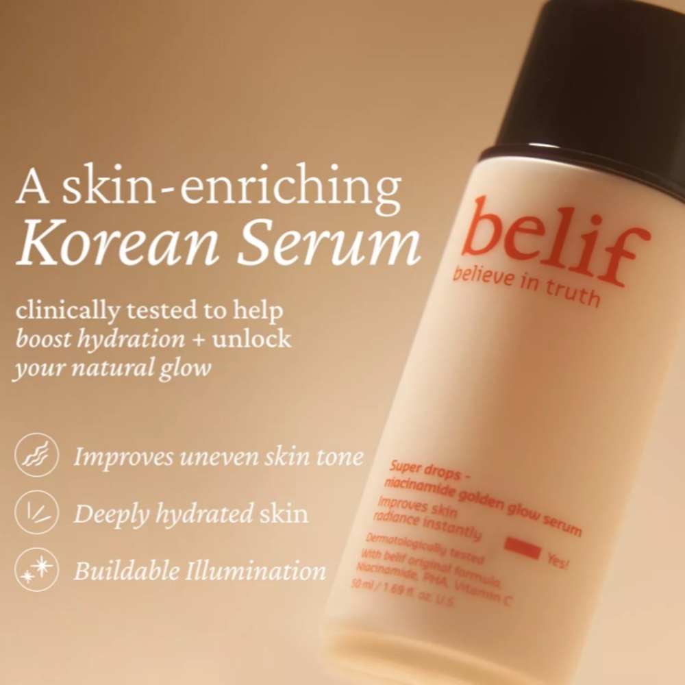 Belif Super Drops Niacinamide and Vitamin C Golden Glow Serum 5 0.33 oz bottles - Picture 5 of 10